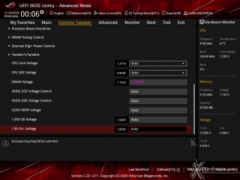 ASUS ROG Crosshair VIII Dark Hero 8. UEFI BIOS - Extreme Tweaker 9