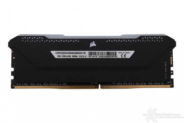 CORSAIR VENGEANCE RGB PRO SL 3600MHz 32GB 1. Presentazione delle memorie 6