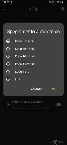 Razer Opus 4. Software di gestione 6