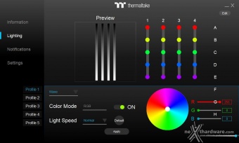 Thermaltake TOUGHRAM RGB 4000MHz C19 2. Software controllo illuminazione 3