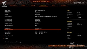 GIGABYTE Z590 AORUS MASTER 7. UEFI BIOS  -  Impostazioni generali 2