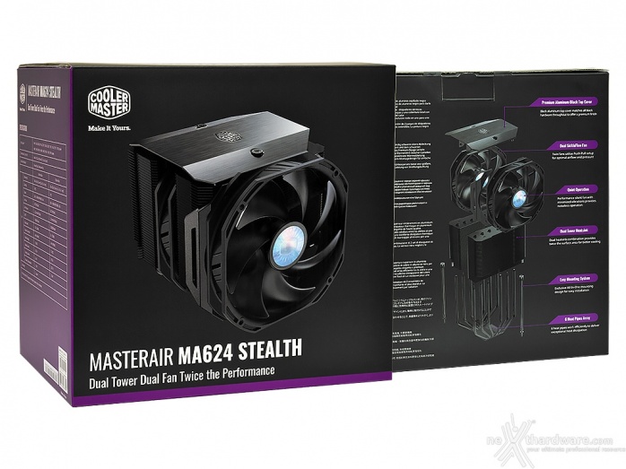 Cooler Master MasterAir MA624 Stealth 1. Packaging & Bundle 1