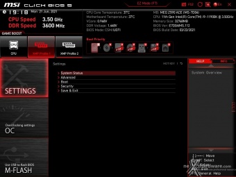 MSI MEG Z590 ACE 7. MSI Click BIOS 5 -  Impostazioni generali 3