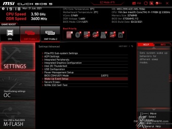 MSI MEG Z590 ACE 7. MSI Click BIOS 5 -  Impostazioni generali 4