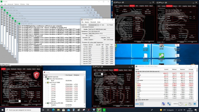 MSI MEG Z590 ACE 15. Overclock, temperature e consumi 7