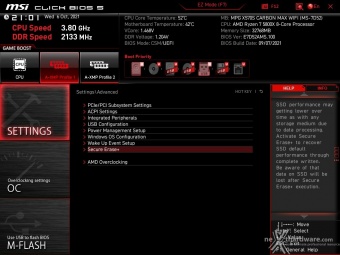 MSI MPG X570S CARBON MAX WIFI 7. MSI Click BIOS 5  -  Impostazioni generali 4