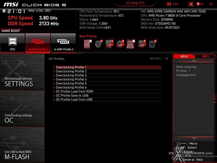 MSI MPG X570S CARBON MAX WIFI 7. MSI Click BIOS 5  -  Impostazioni generali 8