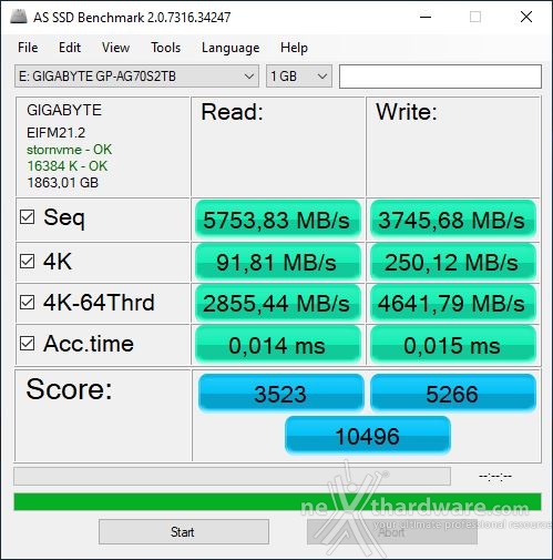 AORUS Gen4 7000s 2TB 11. AS SSD Benchmark 3