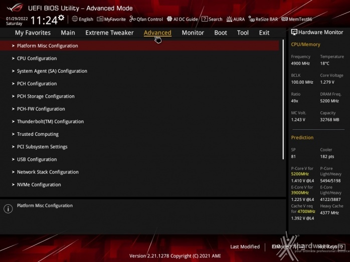 ASUS ROG MAXIMUS Z690 EXTREME 7. UEFI BIOS -  Impostazioni generali 6