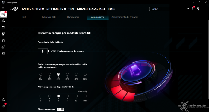 ASUS ROG Strix Scope RX TKL Wireless Deluxe 4. Software di gestione - ROG Armoury Crate 5