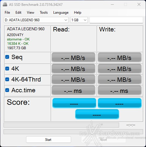 ADATA LEGEND 960 2TB 11. AS SSD Benchmark 1