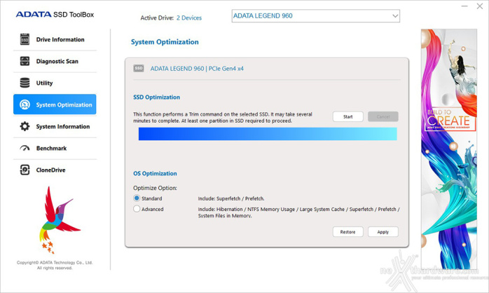ADATA LEGEND 960 2TB 2. Firmware - TRIM - SSD ToolBox 10