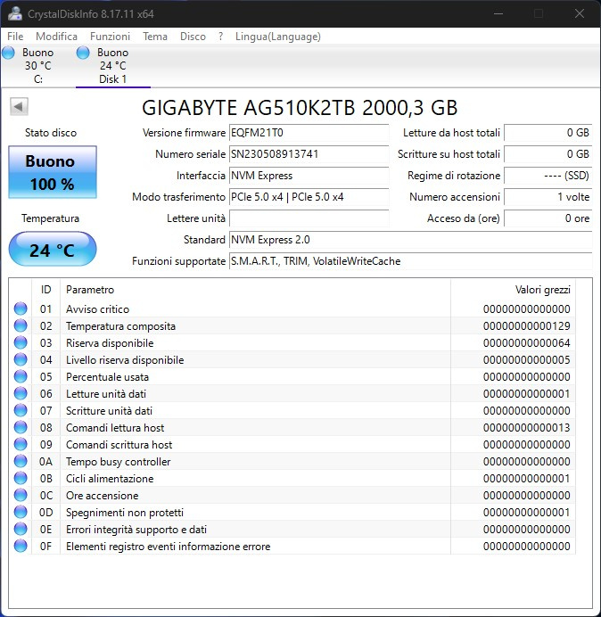 AORUS Gen5 10000 SSD 2TB 2. Firmware - TRIM - SSD Tool Box 1
