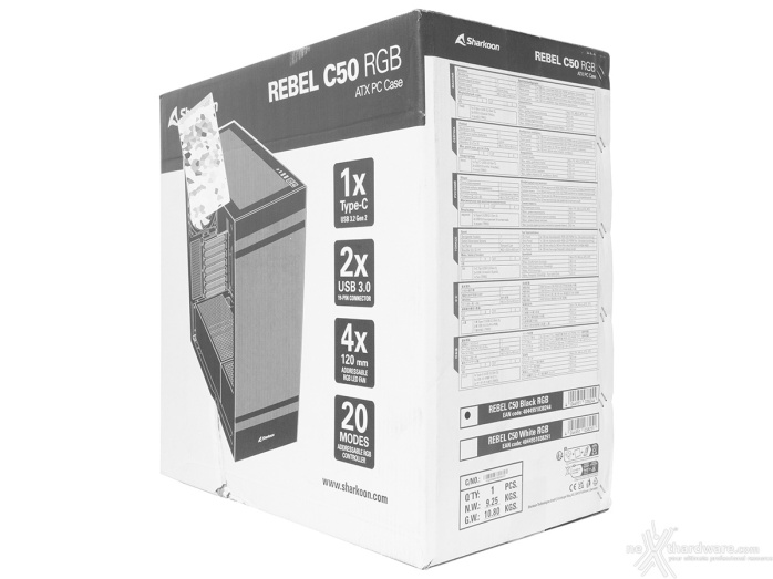 Sharkoon Rebel C50 RGB 1. Packaging & Bundle 2