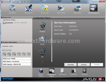 Patriot Javelin S4 5. Software Javelin Dashboard e Funzionalità Aggiuntive 3
