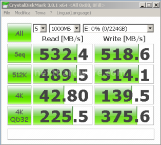 Kingston HyperX 240GB 11. CrystalDiskMark 3