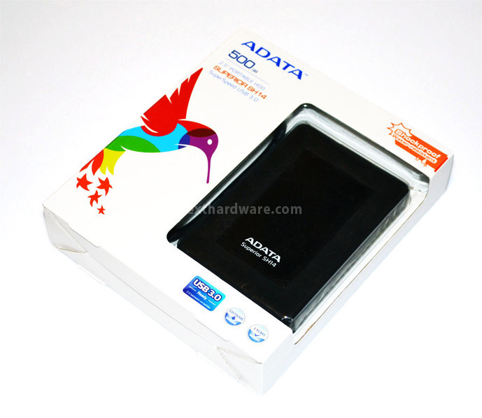 ADATA Superior SH-14 500GB USB 3.0 1. Box & Bundle 1
