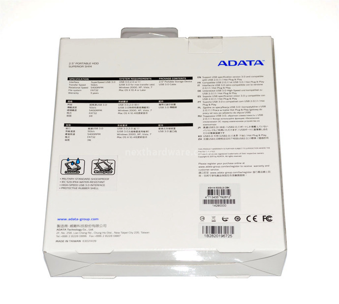 ADATA Superior SH-14 500GB USB 3.0 1. Box & Bundle 2
