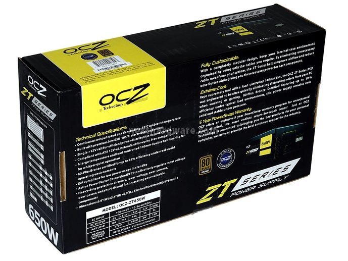 OCZ ZT 650W 1. Box & Specifiche Tecniche 6