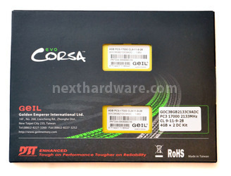 GeIL EVO CORSA 2133MHz C9 8GB kit 1. Presentazione prodotto 2