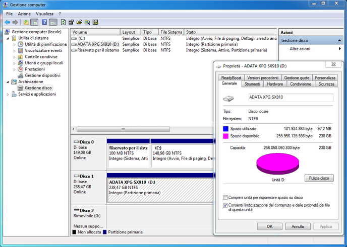 ADATA XPG SX910 256GB 5. Firmware - TRIM - Overprovisioning 2