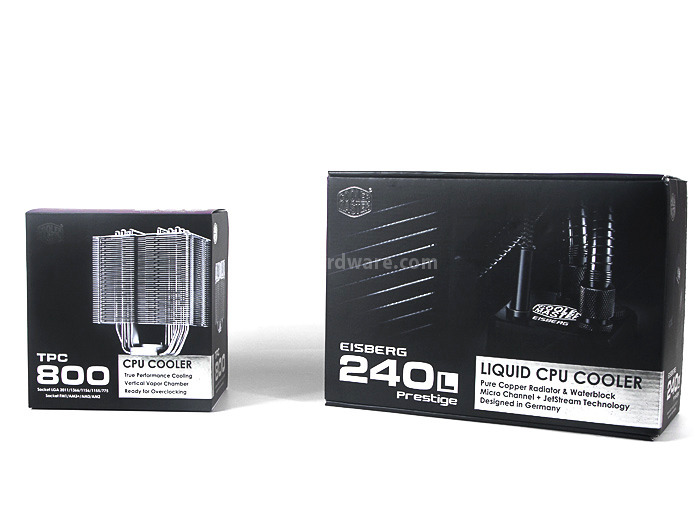 Cooler Master TPC 800 & Eisberg 240L Prestige 1. Packaging e bundle 1