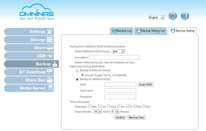 Shuttle OMNINAS KD20 4. Auto Copy - BT Download - Media Server - Backup 5