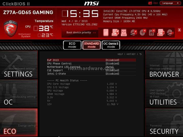 MSI Z77A-GD65 Gaming 5. Click  BIOS II - Parte prima 3