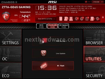 MSI Z77A-GD65 Gaming 6. Click BIOS II - Parte seconda 1