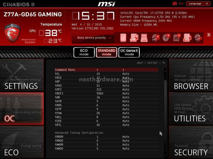 MSI Z77A-GD65 Gaming 5. Click  BIOS II - Parte prima 9