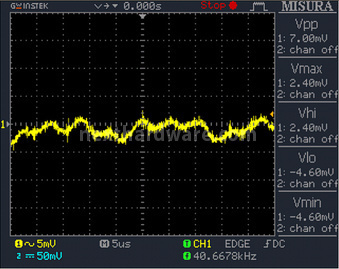 Seasonic Platinum-400 Fanless 11. Accensione e ripple 7