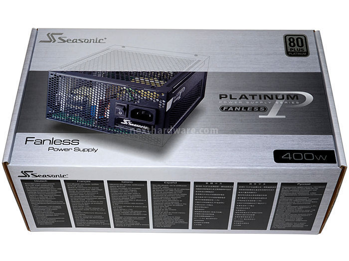 Seasonic Platinum-400 Fanless 1. Confezione & Specifiche Tecniche 1