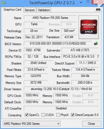 AMD Radeon R9 280X 1. AMD Radeon R9 280X - Specifiche tecniche 2