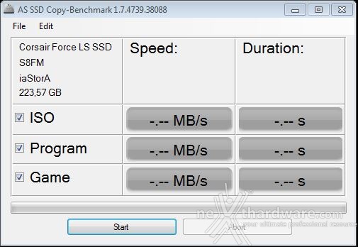Corsair Force LS 240GB 12. AS SSD BenchMark 2