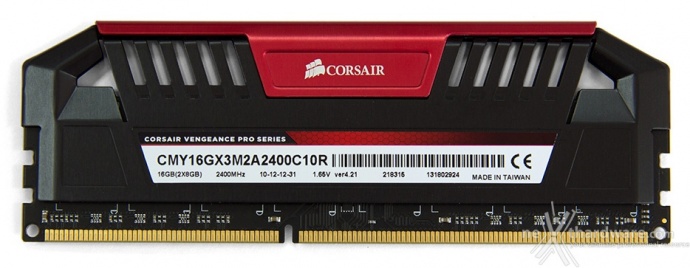 Corsair Vengeance Pro 2400MHz C10 16GB 2. Specifiche tecniche e SPD 1