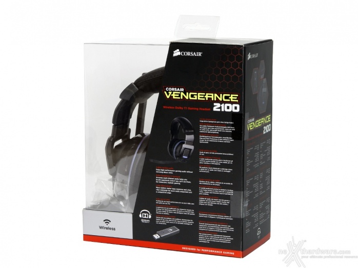 Corsair Vengeance 2100 Dolby 7.1 Wireless Gaming Headset 1. Confezione e bundle 2