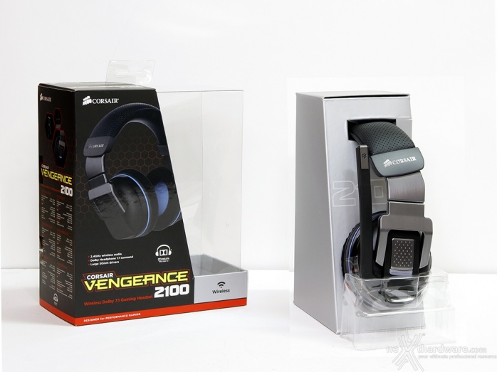 Corsair Vengeance 2100 Dolby 7.1 Wireless Gaming Headset 1. Confezione e bundle 3