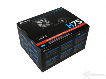 Comparativa AiO 120 4. Corsair H75 - Confezione & Bundle 1