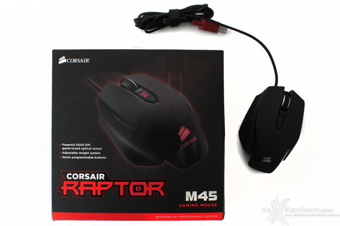 Corsair Raptor K40 & M45 1. Packaging e bundle 8