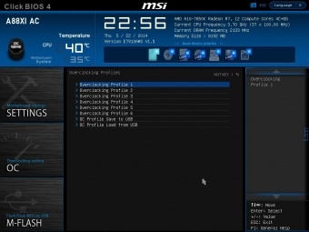 MSI A88XI AC 6. MSI Click BIOS 4 - Overclock 8