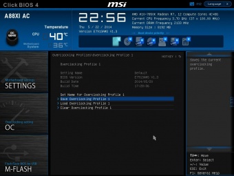 MSI A88XI AC 6. MSI Click BIOS 4 - Overclock 9