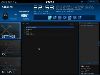 MSI A88XI AC 5. MSI Click BIOS 4 - Impostazioni generali 2