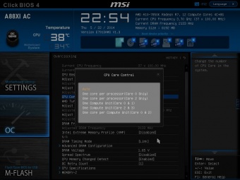 MSI A88XI AC 6. MSI Click BIOS 4 - Overclock 2