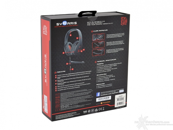 Tt eSPORTS Sybaris - Hybrid Gaming Headset 1. Confezione e bundle 2