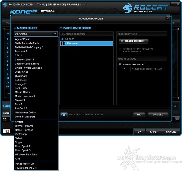 ROCCAT Kone XTD Optical 4. Software di gestione - Prima parte 3