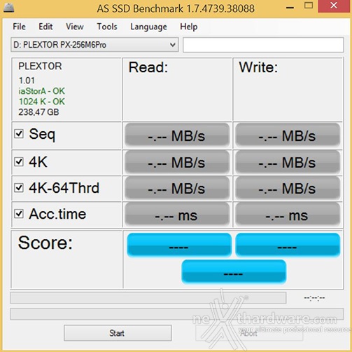 Plextor M6 Pro 256GB 12. AS SSD Benchmark 1