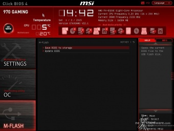 AMD FX-8320E & MSI 970 Gaming 7. MSI Click BIOS 4 - Overclock 5