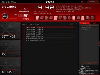 AMD FX-8320E & MSI 970 Gaming 7. MSI Click BIOS 4 - Overclock 7