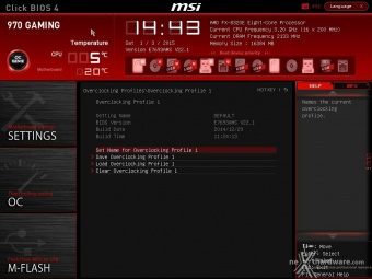 AMD FX-8320E & MSI 970 Gaming 7. MSI Click BIOS 4 - Overclock 8