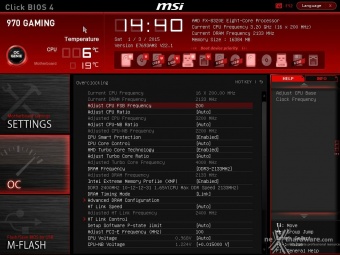 AMD FX-8320E & MSI 970 Gaming 7. MSI Click BIOS 4 - Overclock 1